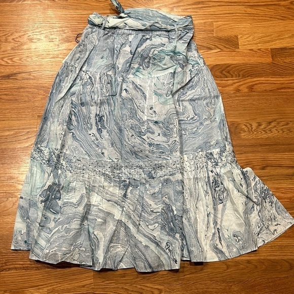 St. roche Selma Skirt marbled ocean blue maxi skirt women’s large new with tags - Picture 6 of 8
